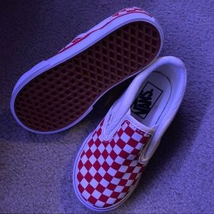 Classic Slip on Checkered Red/White